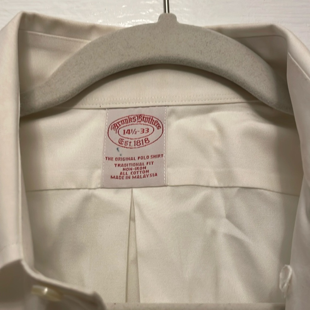 Brooks brothers white button down shirt